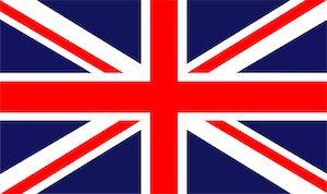 Flagge als Hinweis zur englischen Website